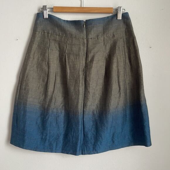 Vince linen cotton blend striped A line skirt with pockets sz 6 - Picture 9 of 9